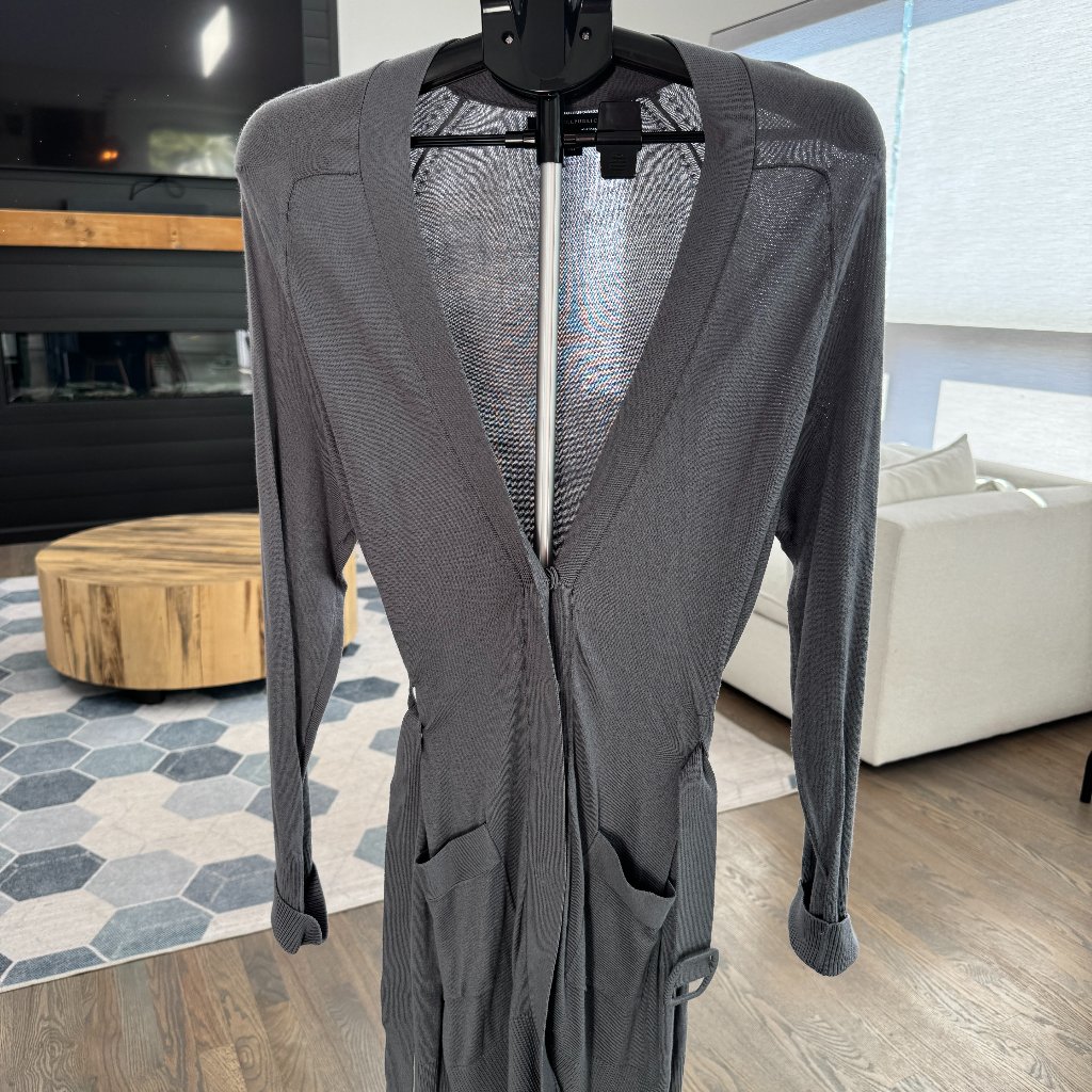 Banana Republic Lightweight, Grey/Blue V-Neck Cardigan